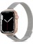 Apple Watch 2 3 4 5 6 7 8 38MM 40MM 41MM Slim Metal Hasır Kordon 1