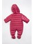 Unisex Bebek Vişne Kışlık Panduf Ayaklı Kapüşonlu Kozmonot Tulum 4