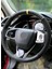Opel Corsa D-E Dikmeli Deri Direksiyon Kılıfı Alkantra-Karbon Sarı Yüzüklü 1
