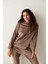 Lıght Brown Soft Velvet Sweatshirt 2