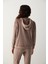 Lıght Brown Soft Velvet Sweatshirt 3