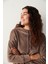 Lıght Brown Soft Velvet Sweatshirt 4