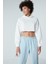 Kırık Beyaz Crop Chain Detailed Sweatshirt 2