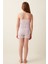 Açık Lila Kız Çocuk Flower 2li Pijama Takımı 5