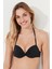 Siyah Basic Cup Dolgulu Push-Up Bikini Üstü 1