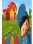 Dijital Baskılı Kaymaz Taban Yıkanabilir Çizgi Film Desenli Çocuk Odası Halısı VHÇ-HT-1132 2