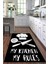 Dijital Baskılı Kaymaz Taban Yıkanabilir Kitchen Yazılı Modern Mutfak Halısı VHM-HM-549 1