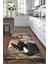 Dijital Baskılı Kaymaz Taban Yıkanabilir Kahve Desenli Modern Mutfak Halısı VHM-SD-178 1