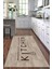 Dijital Baskılı Kaymaz Taban Yıkanabilir Kitchen Yazılı Modern Mutfak Halısı VHM-SD-519 1