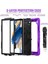 Galaxy Tab A İçin Tablet Kılıfı - Siyah - Mor (Yurt Dışından) 3