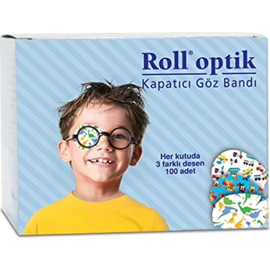 Roll Optik 100'LÜ Kapatıcı Göz Bandı, Göz Pedi, Erkek (131009)