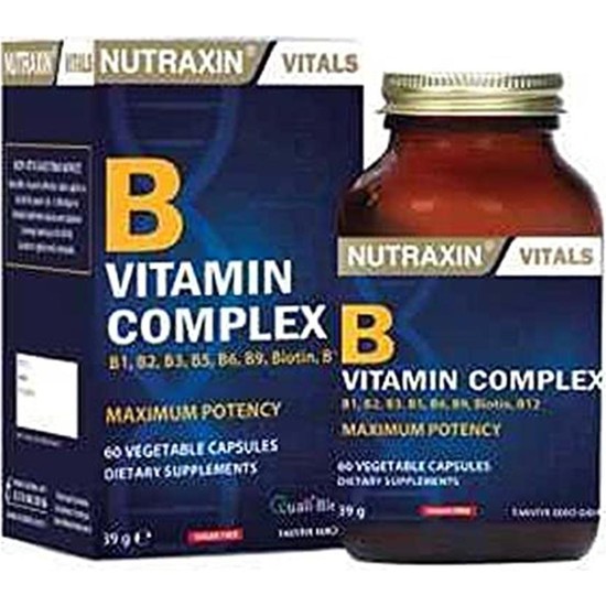 Nutraxin B Complex Vitamin 60 Kapsül, Takviye Edici Gıda Fiyatı