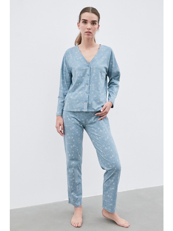 Penti Koyu Mavi Relax Blue Lotus Pijama Takımı