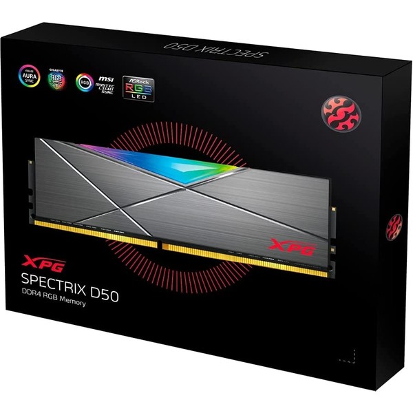 最終価格 XPG SPECTRIX D50 DDR4 16GB (8GBx2) XPG Spectrix D50 16 GB (8X2) 3600 MHz DDR4 CL18 AX4U36008G18A-DT50
