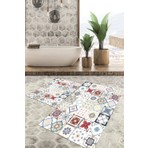 Viyana Home Dijital Baskılı Kaymaz Tabanlı Yıkanabilir 2'li Set Banya Halısı Klozet Takımı Paspas VHKZ-HS-536