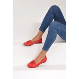 Vizon Ayakkabı Kadın Kırmızı Babet VZN22K-021
