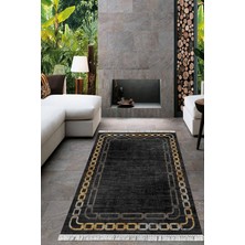 Viyana Home Dijital Baskılı Kaymaz Taban Yıkanabilir Çerçeveli Salon Halısı Mutfak Halısı Yolluk VH-HT-901