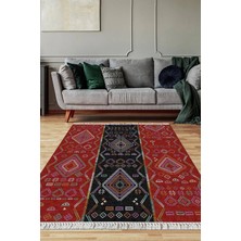 Viyana Home Dijital Baskılı Kaymaz Taban Yıkanabilir Salon Halısı Mutfak Halısı Yolluk VH-SD-375