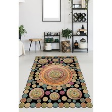 Viyana Home Kaymaz Taban Yıkanabilir Lazer Kesim Salon Halısı Mutfak Halısı Yolluk VHL-SD-118