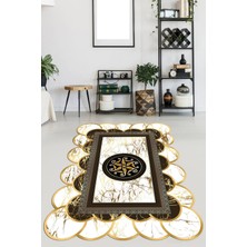Viyana Home Kaymaz Taban Yıkanabilir Lazer Kesim Salon Halısı Mutfak Halısı Yolluk VHL-SD-570