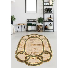 Viyana Home Kaymaz Taban Yıkanabilir Lazer Kesim Salon Halısı Mutfak Halısı Yolluk VHL-SD-771