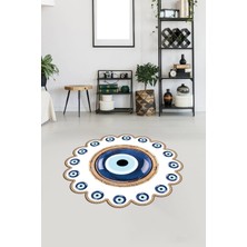 Viyana Home Dijital Baskılı Kaymaz Yıkanabilir Yuvarlak Lazer Kesim Salon Halısı Mutfak Halısı VHL-HT-1234