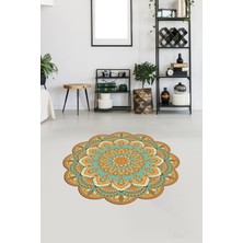 Viyana Home Dijital Baskılı Kaymaz Yıkanabilir Yuvarlak Lazer Kesim Salon Halısı Mutfak Halısı VHL-SD-102