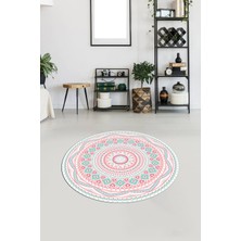 Viyana Home Dijital Baskılı Kaymaz Yıkanabilir Yuvarlak Lazer Kesim Salon Halısı Mutfak Halısı VHL-SD-101