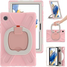 XFashion Galaxy Tab A İçin Tablet Kılıfı - Pembe - Beyaz (Yurt Dışından)