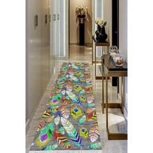 Viyana Home Dijital Baskılı Kaymaz Taban Yıkanabilir Modern Salon Halısı Koridor Halısı Yolluk VHU-HS-324