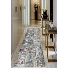 Viyana Home Dijital Baskılı Kaymaz Taban Yıkanabilir Modern Salon Halısı Koridor Halısı Yolluk VHU-SD-291