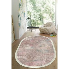 Viyana Home Dijital Baskılı Kaymaz Taban Yıkanabilir Oval Salon Halısı Mutfak Halısı Yolluk VHO-HT-136