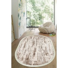 Viyana Home Dijital Baskılı Kaymaz Taban Yıkanabilir Oval Salon Halısı Mutfak Halısı Yolluk VHO-HT-466