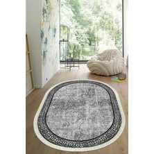 Viyana Home Dijital Baskılı Kaymaz Taban Yıkanabilir Oval Salon Halısı Mutfak Halısı Yolluk VHO-HT-241