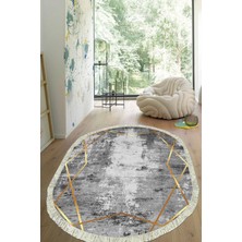 Viyana Home Dijital Baskılı Kaymaz Taban Yıkanabilir Oval Salon Halısı Mutfak Halısı Yolluk VHO-HT-694