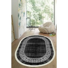 Viyana Home Dijital Baskılı Kaymaz Taban Yıkanabilir Oval Salon Halısı Mutfak Halısı Yolluk VHO-SD-1076