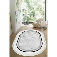 Viyana Home Dijital Baskılı Kaymaz Taban Yıkanabilir Oval Salon Halısı Mutfak Halısı Yolluk VHO-SD-1128