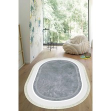 Viyana Home Dijital Baskılı Kaymaz Taban Yıkanabilir Oval Salon Halısı Mutfak Halısı Yolluk VHO-SD-1130