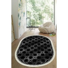 Viyana Home Dijital Baskılı Kaymaz Taban Yıkanabilir Oval Salon Halısı Mutfak Halısı Yolluk VHO-SD-1113