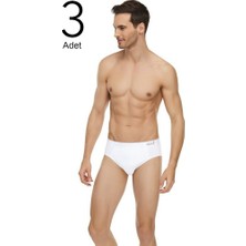 Tutku Elit 1351 Slip Kemerli Erkek Külot Beyaz 3'lü