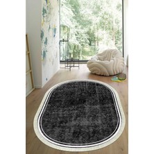 Viyana Home Dijital Baskılı Kaymaz Taban Yıkanabilir Oval Salon Halısı Mutfak Halısı Yolluk VHO-SD-246