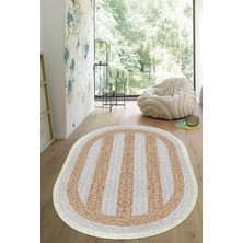 Viyana Home Dijital Baskılı Kaymaz Taban Yıkanabilir Oval Salon Halısı Mutfak Halısı Yolluk VHO-SD-365