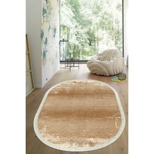 Viyana Home Dijital Baskılı Kaymaz Taban Yıkanabilir Oval Salon Halısı Mutfak Halısı Yolluk VHO-SD-343