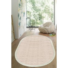 Viyana Home Dijital Baskılı Kaymaz Taban Yıkanabilir Oval Salon Halısı Mutfak Halısı Yolluk VHO-SD-376