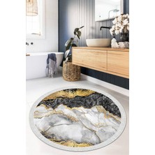 Viyana Home Dijital Baskılı Kaymaz Taban Yıkanabilir Yuvarlak Salon Halısı Mutfak Halısı Paspas VHYU-HT-316