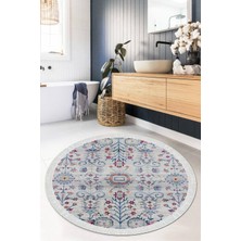 Viyana Home Dijital Baskılı Kaymaz Taban Yıkanabilir Yuvarlak Salon Halısı Mutfak Halısı Paspas VHYU-HT-755