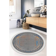 Viyana Home Dijital Baskılı Kaymaz Taban Yıkanabilir Yuvarlak Salon Halısı Mutfak Halısı Paspas VHYU-HY-1304