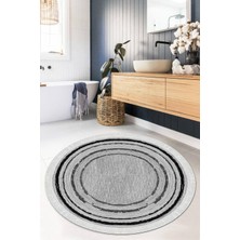 Viyana Home Dijital Baskılı Kaymaz Taban Yıkanabilir Yuvarlak Salon Halısı Mutfak Halısı Paspas VHYU-HY-1303