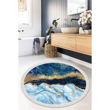 Viyana Home Dijital Baskılı Kaymaz Taban Yıkanabilir Yuvarlak Salon Halısı Mutfak Halısı Paspas VHYU-HT-319