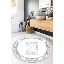 Viyana Home Dijital Baskılı Kaymaz Taban Yıkanabilir Yuvarlak Salon Halısı Mutfak Halısı Paspas VHYU-HY-1376
